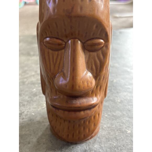 Tiki Mug Tiki Bar Ware Light Brown Ceramic 12oz Polynesian Tumbler - Picture 2 of 6